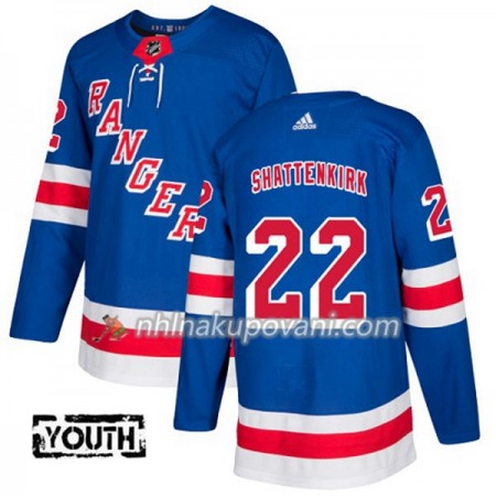 New York Rangers Dresy Kevin Shattenkirk 22 Adidas 2017-2018 Modrá Authentic - Dětské